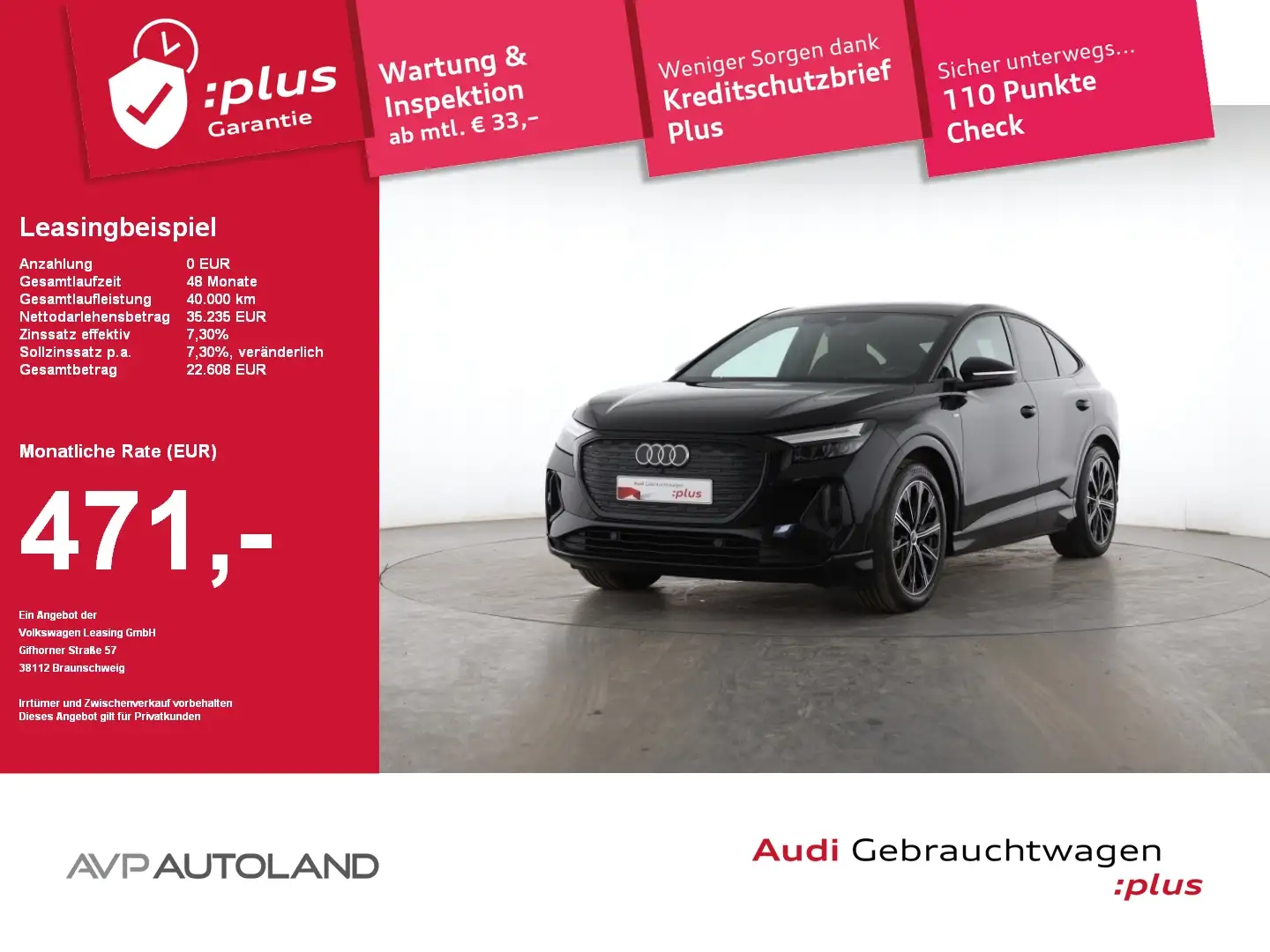 Audi Q4 e-tron Q4 Sportback e-tron 50 quattro S line MMI NAVI+ Schwarz - 1