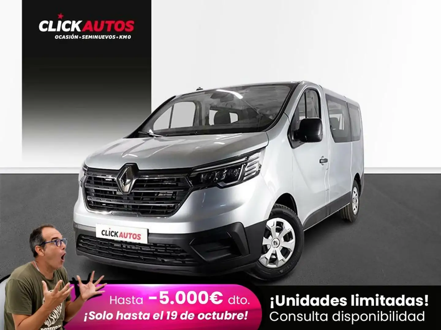 Renault Trafic 2.0 DCI 110CV Authentic Energy Blue 9Plazas Gris - 1