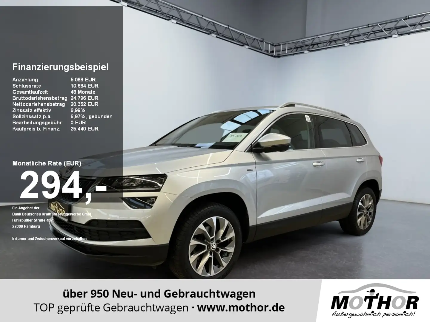 Skoda Karoq Clever 1.5 TSI DSG AHK Vorbereitung Silber - 1