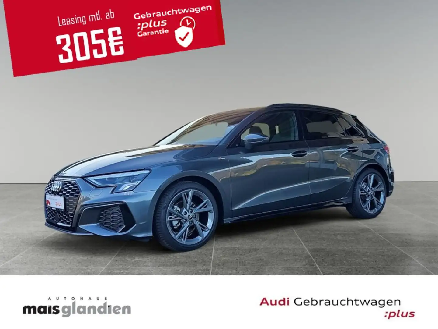 Audi A3 Sportback 30 TFSI 2x S line AHK Navi+ LED Klima Grau - 1