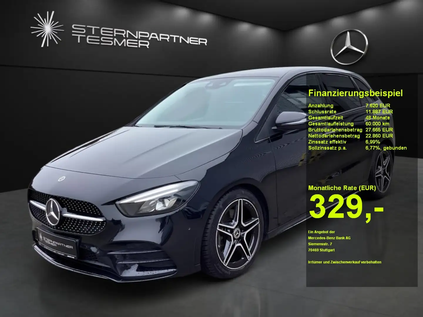 Mercedes-Benz B 250 4M AMG+Night+Leder+Burmester+Standhzg+AHK Negro - 1