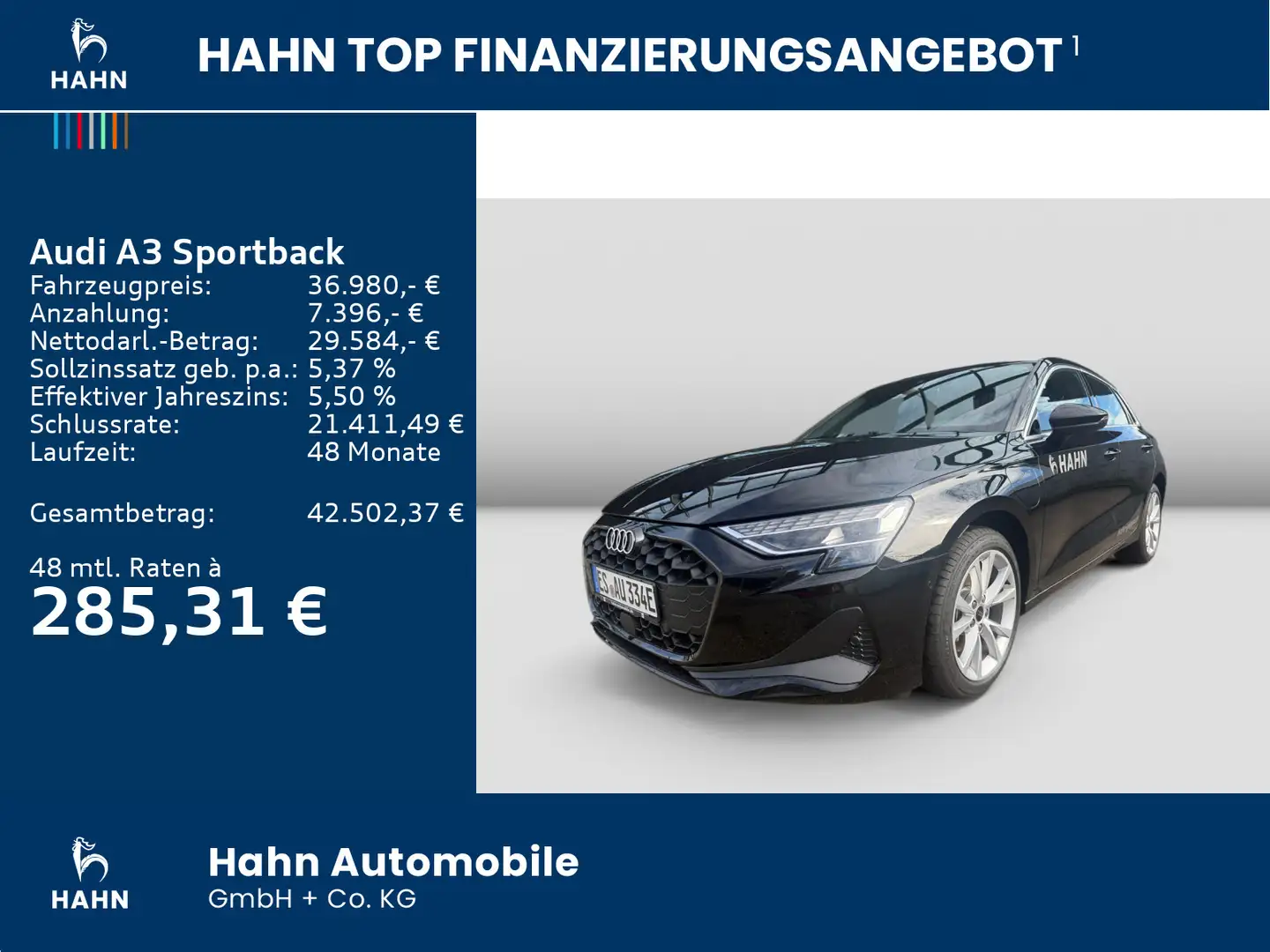 Audi A3 40 TFSI e 150(204) kW(PS) Hybrid, Noir - 2
