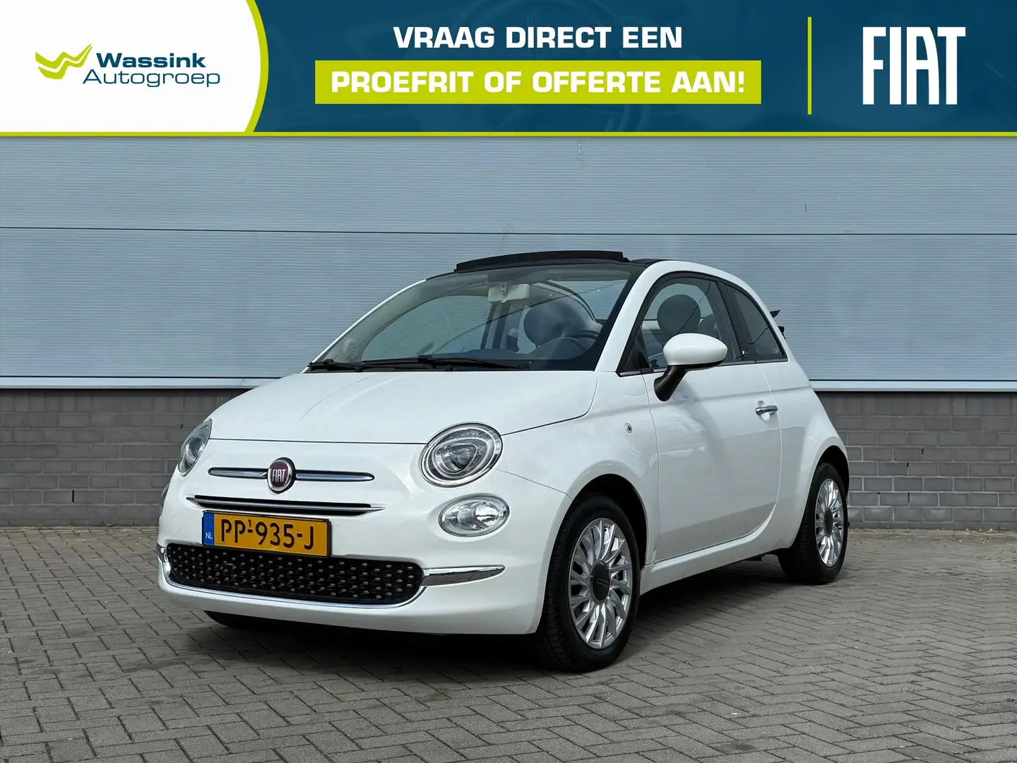Fiat 500C TwinAir Turbo 80pk Lounge | Cabrio | Cruise Contro Weiß - 1