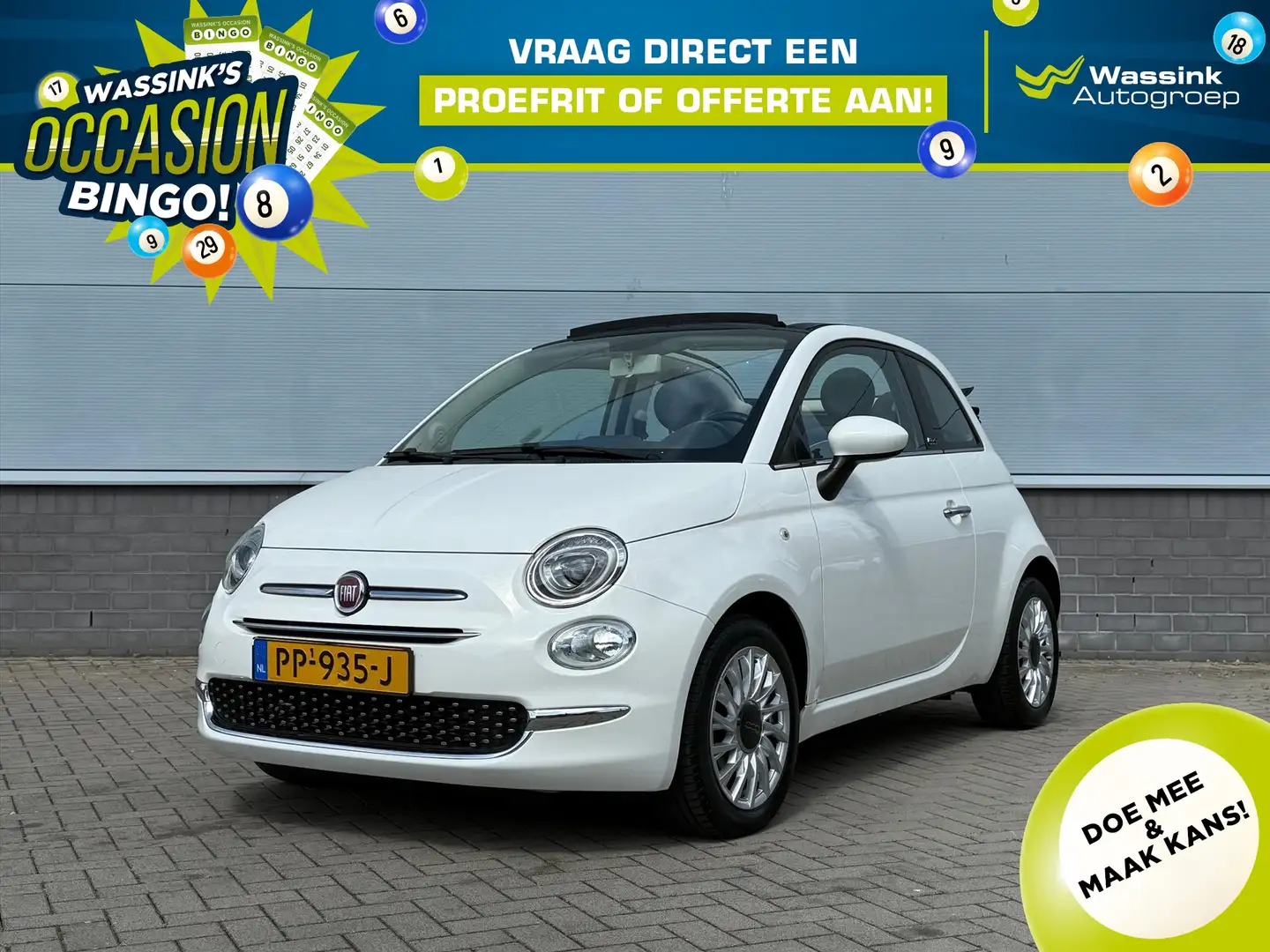 Fiat 500C TwinAir Turbo 80pk Lounge | Cabrio | Cruise Contro Blanco - 1
