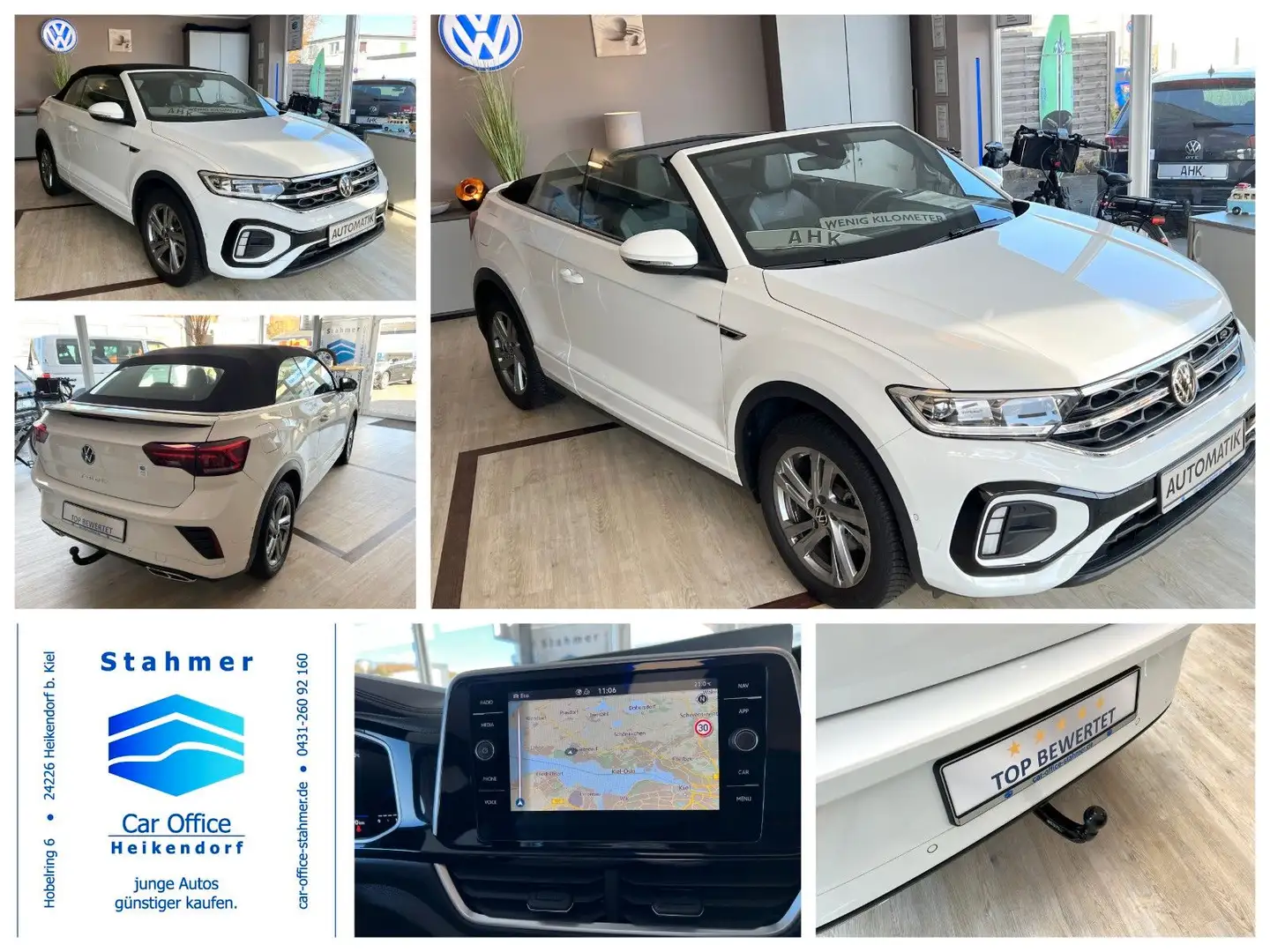 Volkswagen T-Roc Cabriolet R-Line 1,5 DSG Autom*AHK*NAV*GjR Weiß - 1