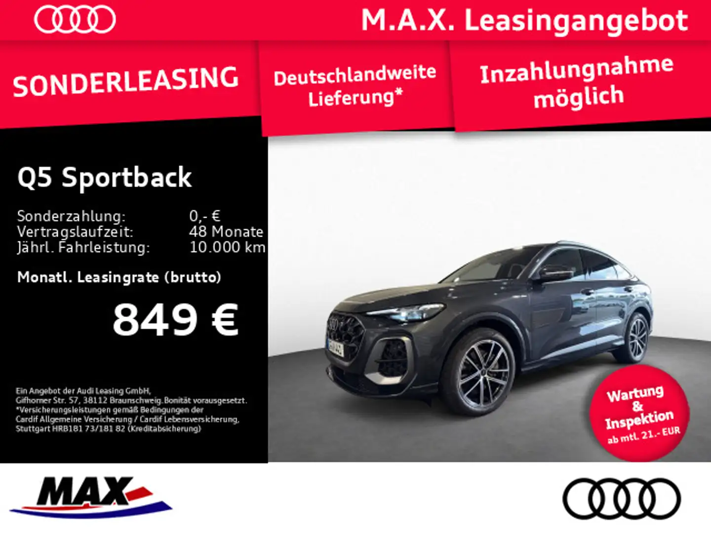 Audi Q5 TDI quattro 150 kW S tronic S-LINE Grau - 1