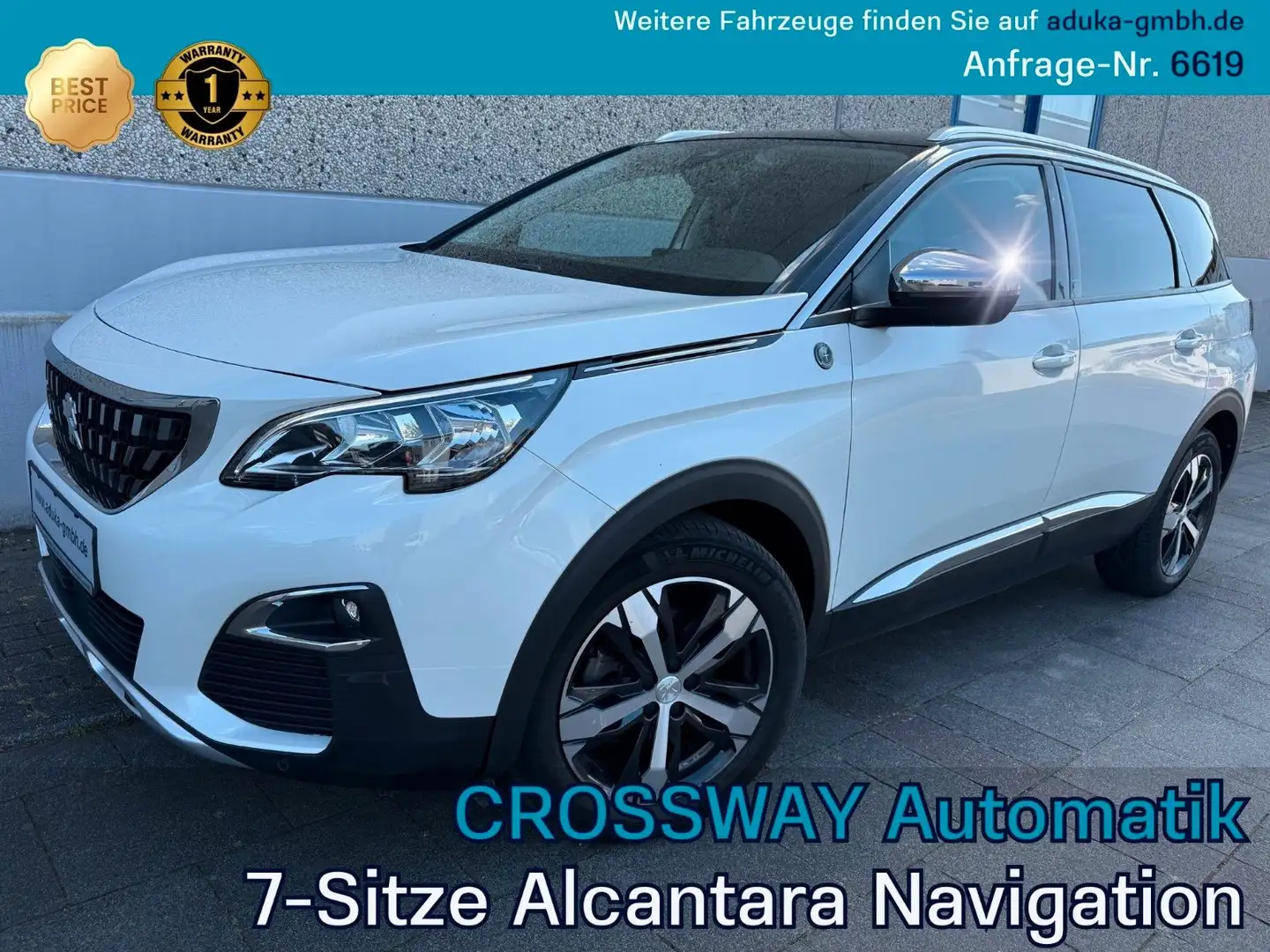 Peugeot 5008 PureTech Crossway 7-Sitze Alcantara Navi SH Weiß - 1