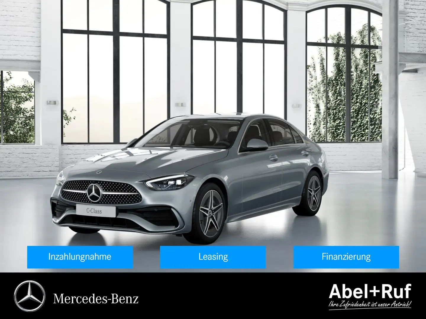 Mercedes-Benz C 220 d AMG+LED+Kamera+Memory+Ambi+TotW+LrHz+DAB Silber - 1