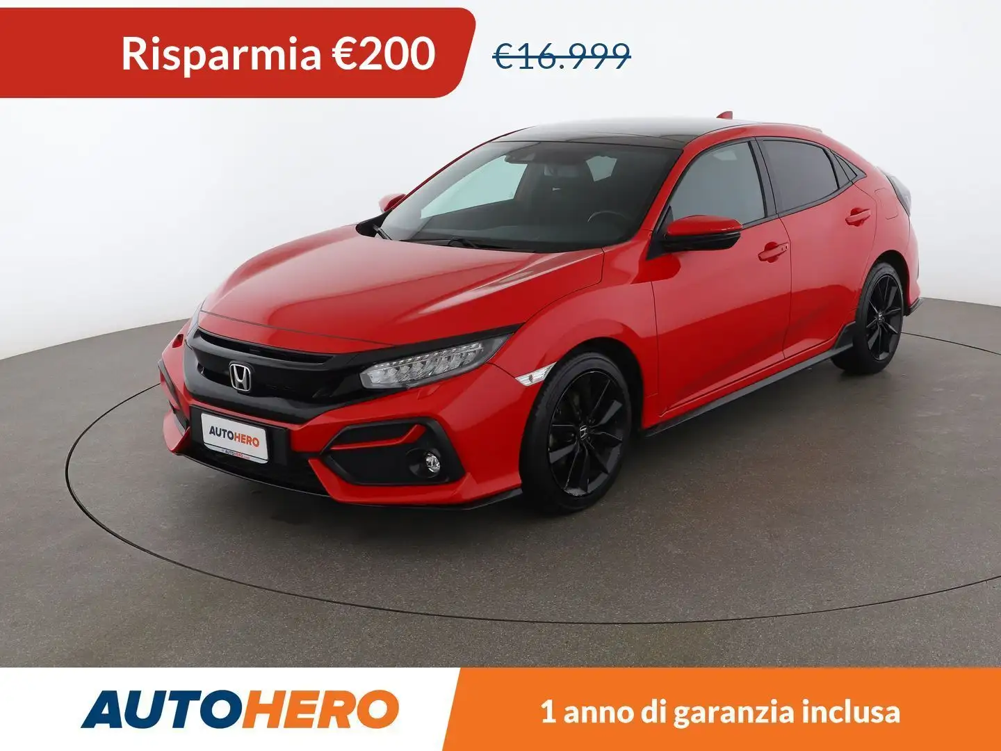 Honda Civic 1.5 VTEC Sport Plus Rouge - 1