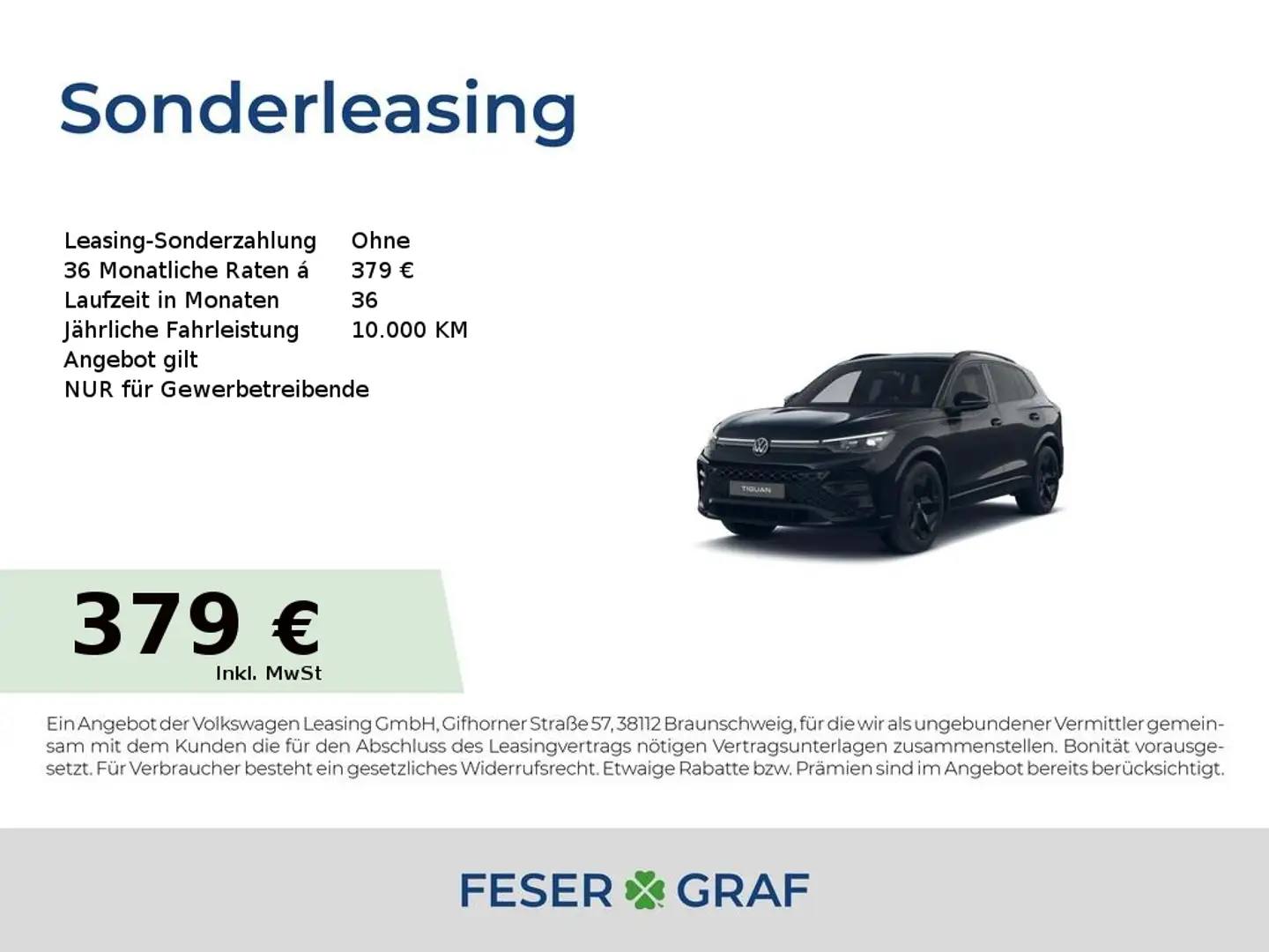 Volkswagen Tiguan R-Line 1,5 l eTSI 150 PS 7-Gang-DSG Schwarz - 1