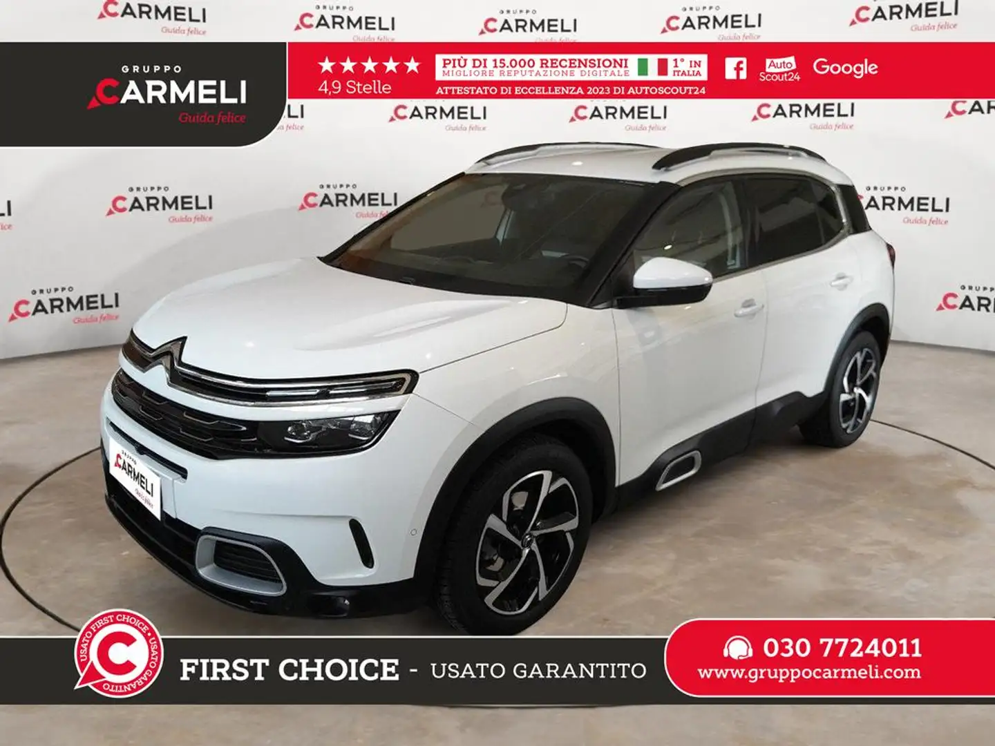 Citroen C5 Aircross 1.5 bluehdi Shine s&s 130cv eat8 my19 Bianco - 1