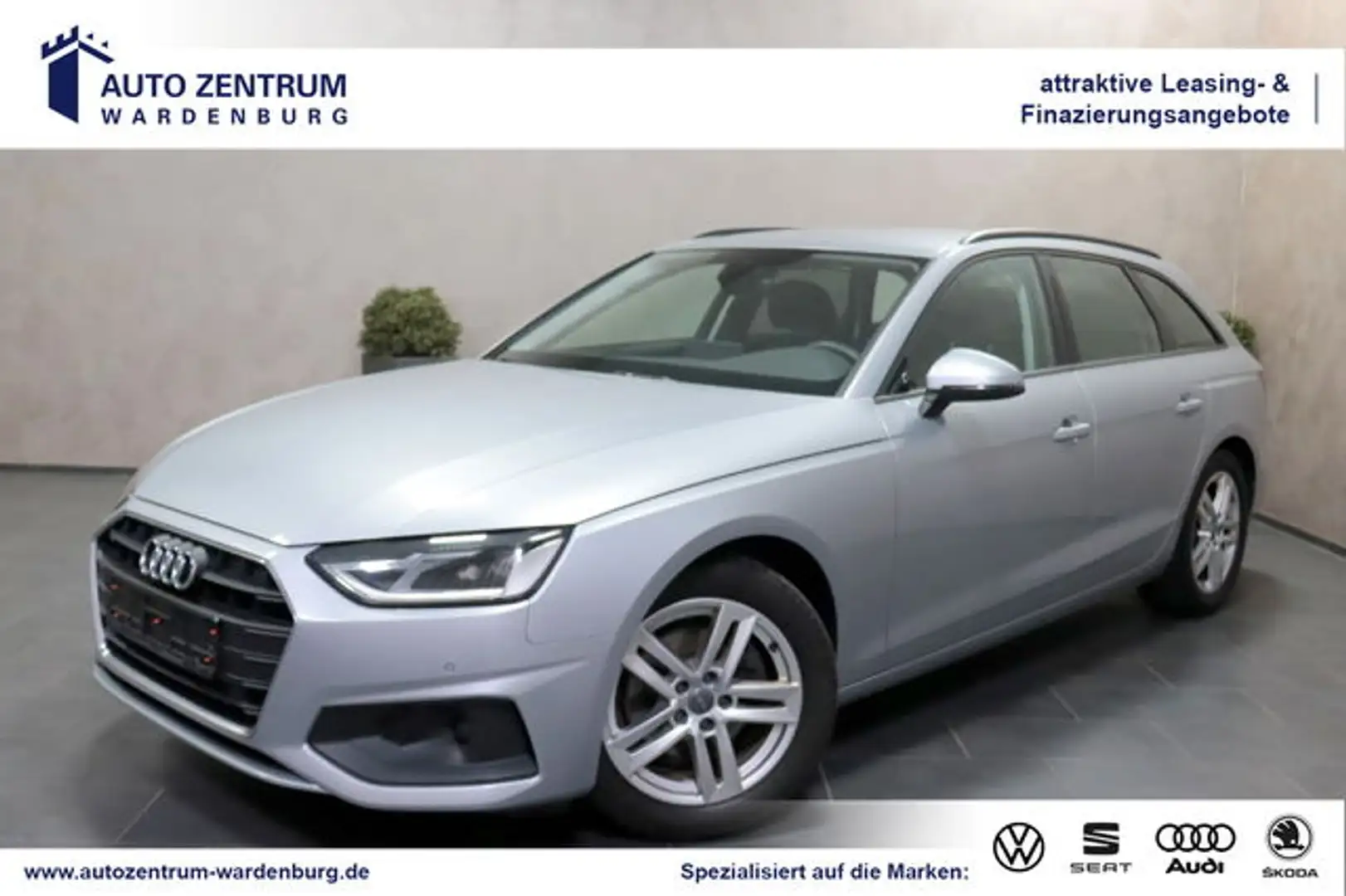 Audi A4 Avant 30 TDI Aut. LED NAVI AHK 17ZOLL SHZ PDC Argent - 1