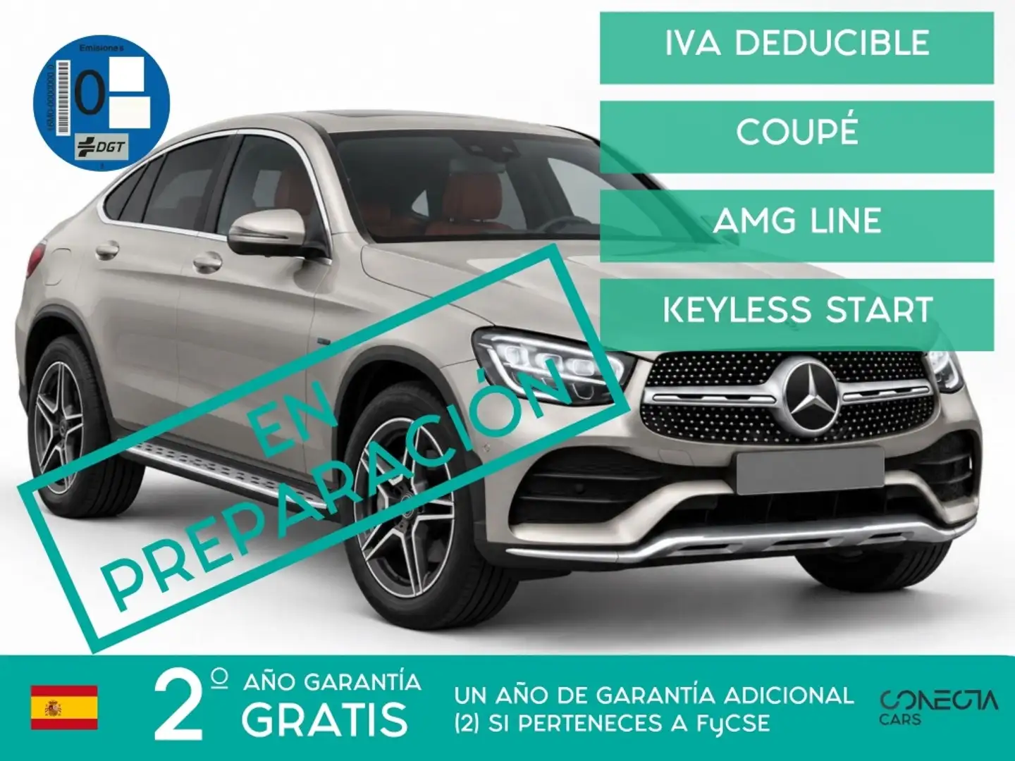 Mercedes-Benz GLC 300 Coupé 300e 4Matic Gris - 1