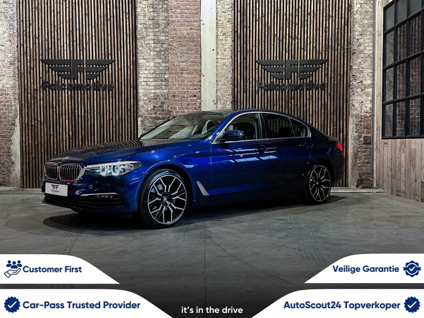 BMW 520 iA*AUT*NAVI-PRO*LEDER*46.605 km!!!*LED*LIKE NEW!* Bleu - 1