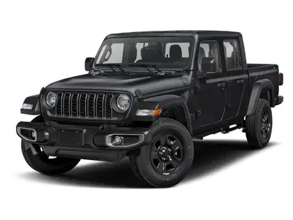 Black 2026 Jeep Gladiator Sport S Crew Cab 4WD Pickup Truck Four-Wheel Drive Automatic