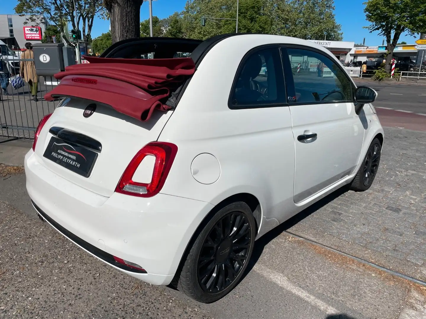 Fiat 500 CABRIO STAR 1.2 8V*2.HAND*AUTOMATIK*UCONNECT Weiß - 2