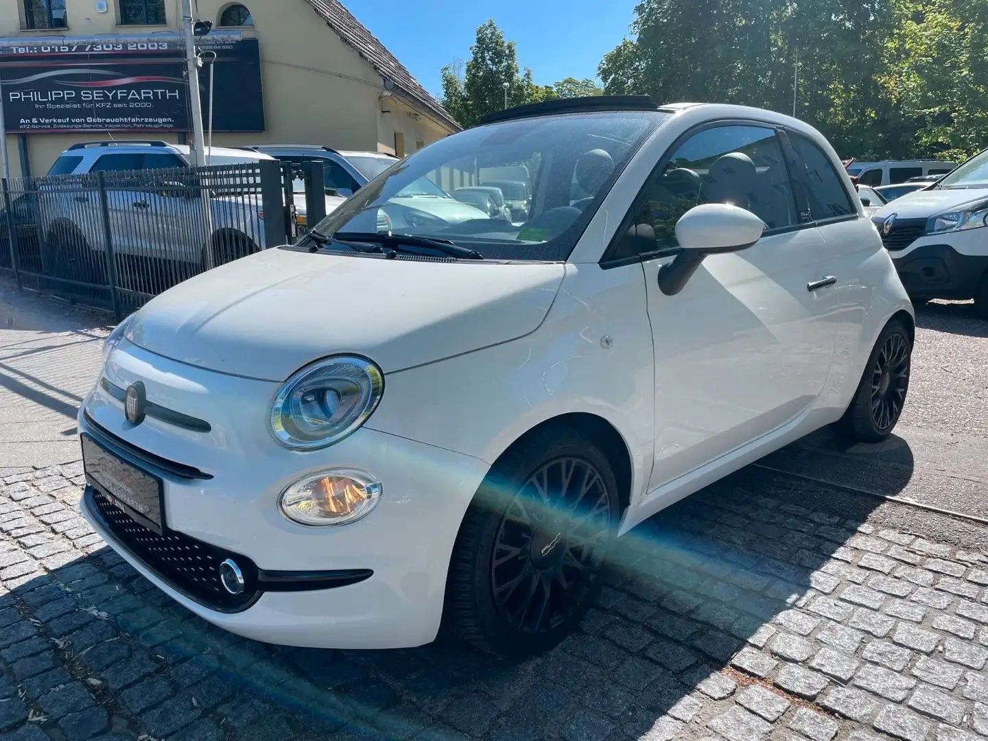 Fiat 500 CABRIO STAR 1.2 8V*2.HAND*AUTOMATIK*UCONNECT Weiß - 1