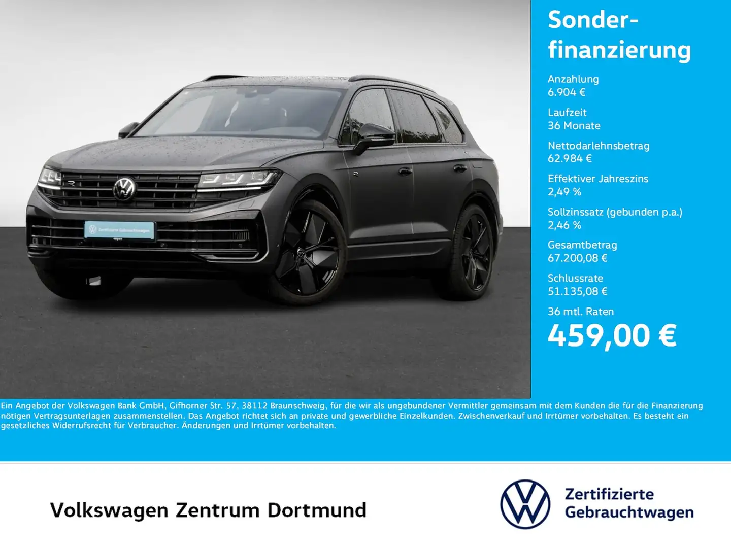 Volkswagen Touareg HYBRID R NEUES MODELL PANO CAM ACC LM21 Grijs - 1
