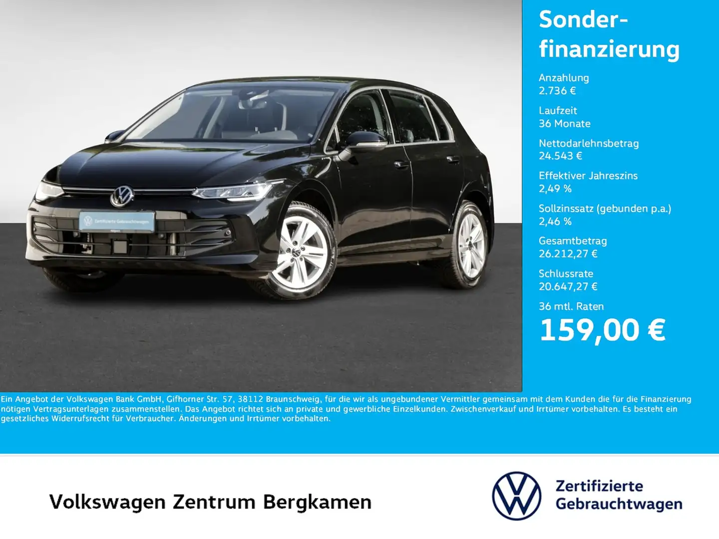 Volkswagen Golf VIII 1.5 LIFE FACELIFT KAMERA ACC ALLWETTER Nero - 1