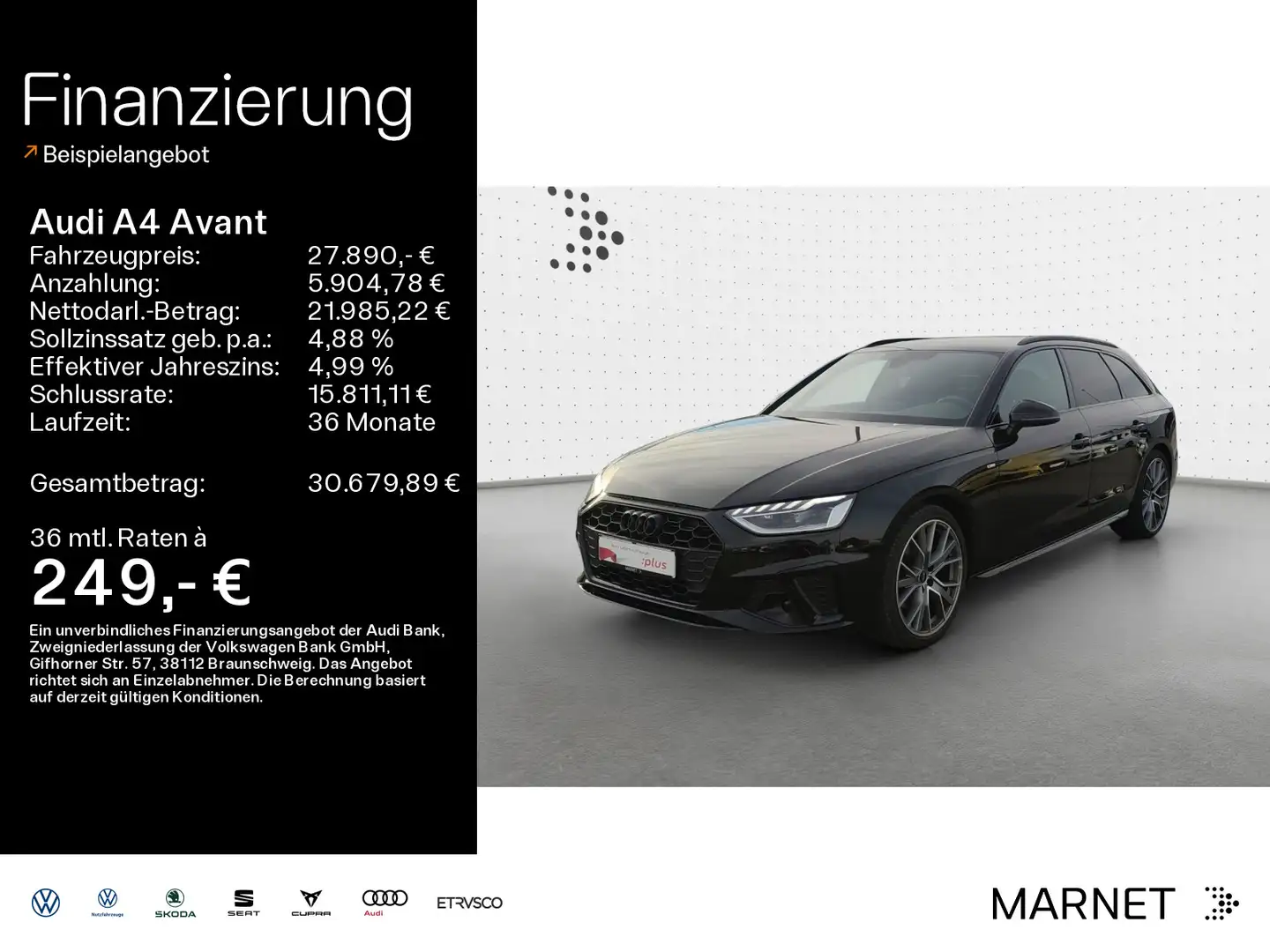 Audi A4 35 TFSI S line competition*Navi*Matrix* Noir - 1