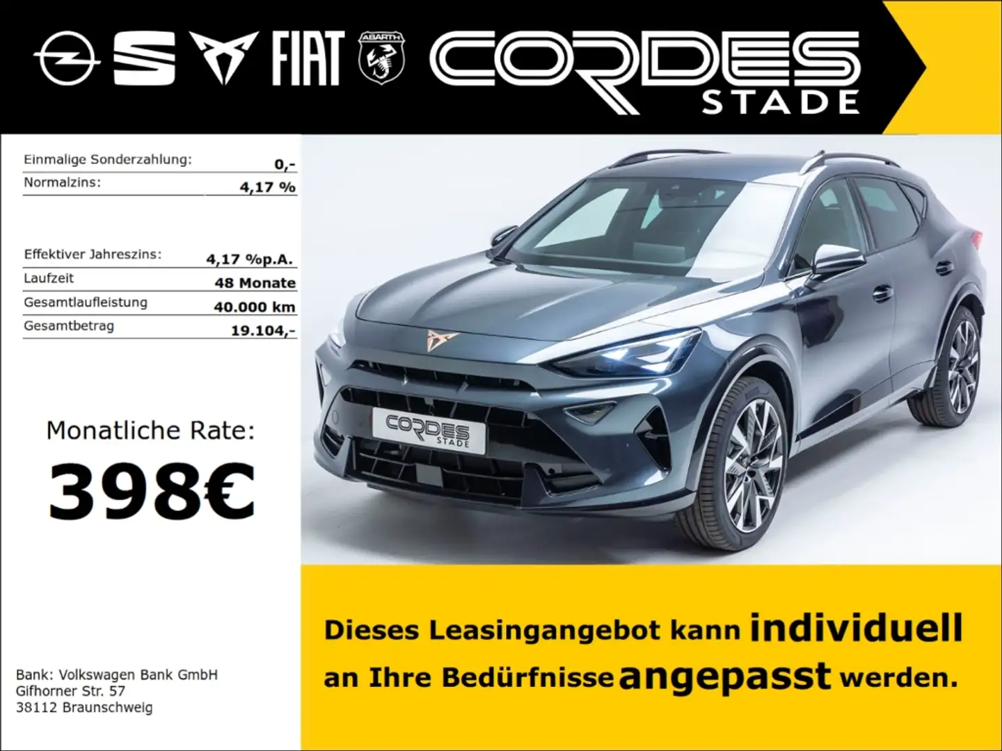CUPRA Formentor 1.5 eTSI 110 kW Automatik Kamera Navi (139) Gri - 1
