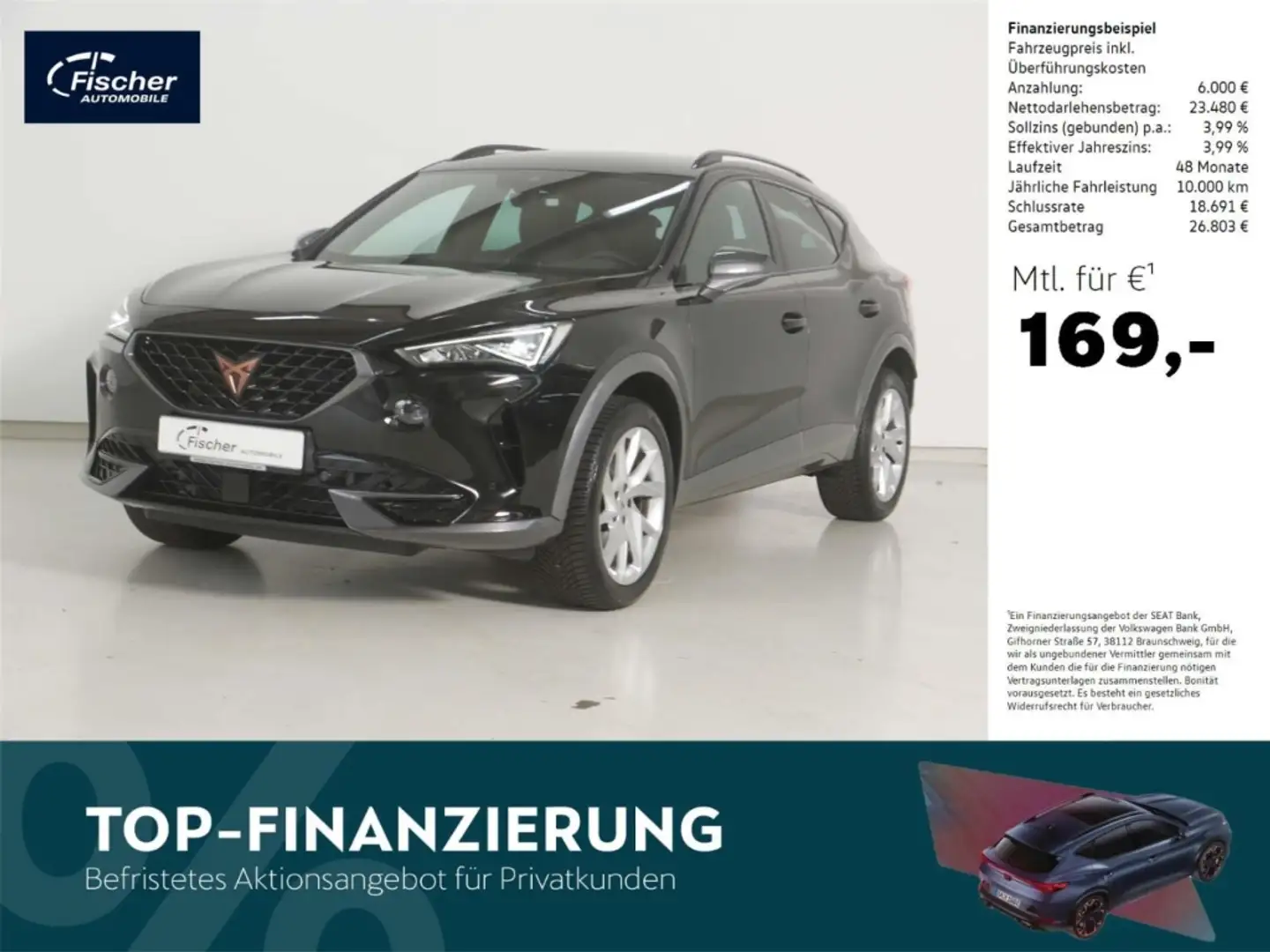 CUPRA Formentor 2.0 TDI 4Drive NAV/LED/RFK/Virt./ACC Noir - 1