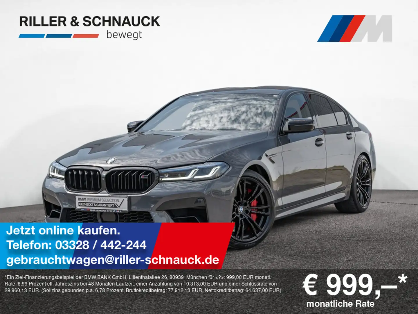 BMW M5 xDrive Competition M-DRIVER+LASER+MERINO+S Gris - 1