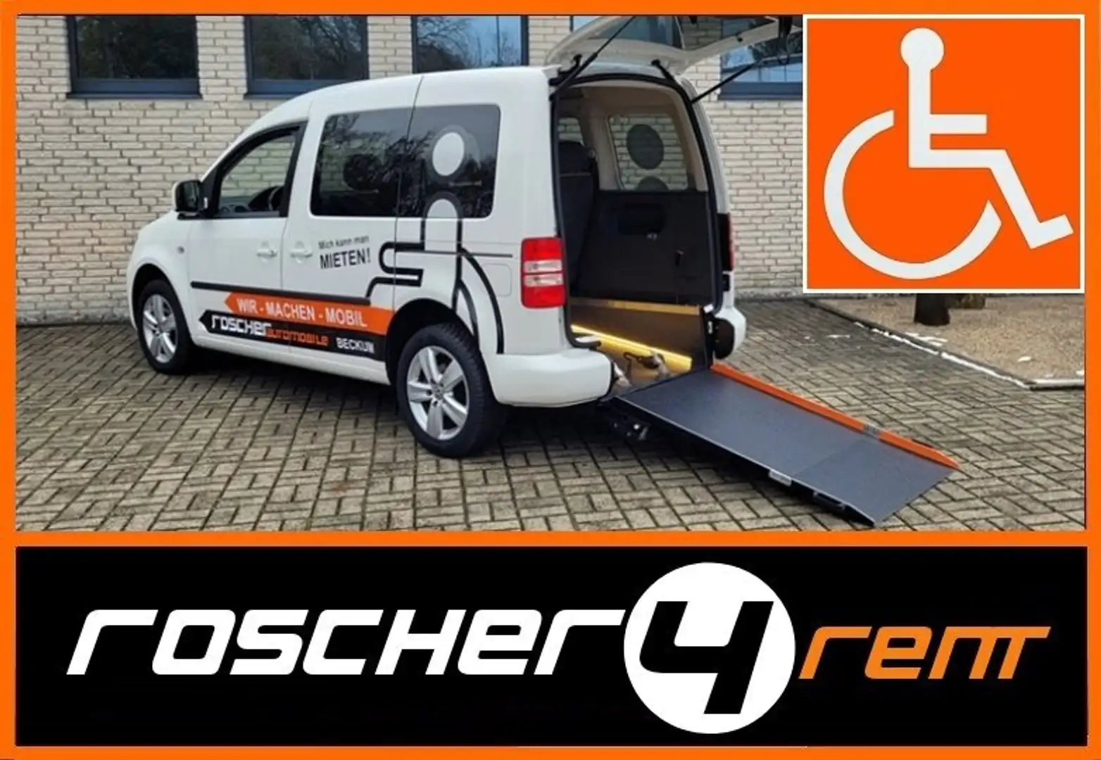 Volkswagen Caddy Automatik*Kamera*Navi*SHZ**Rollstuhlrampe* Blanc - 1