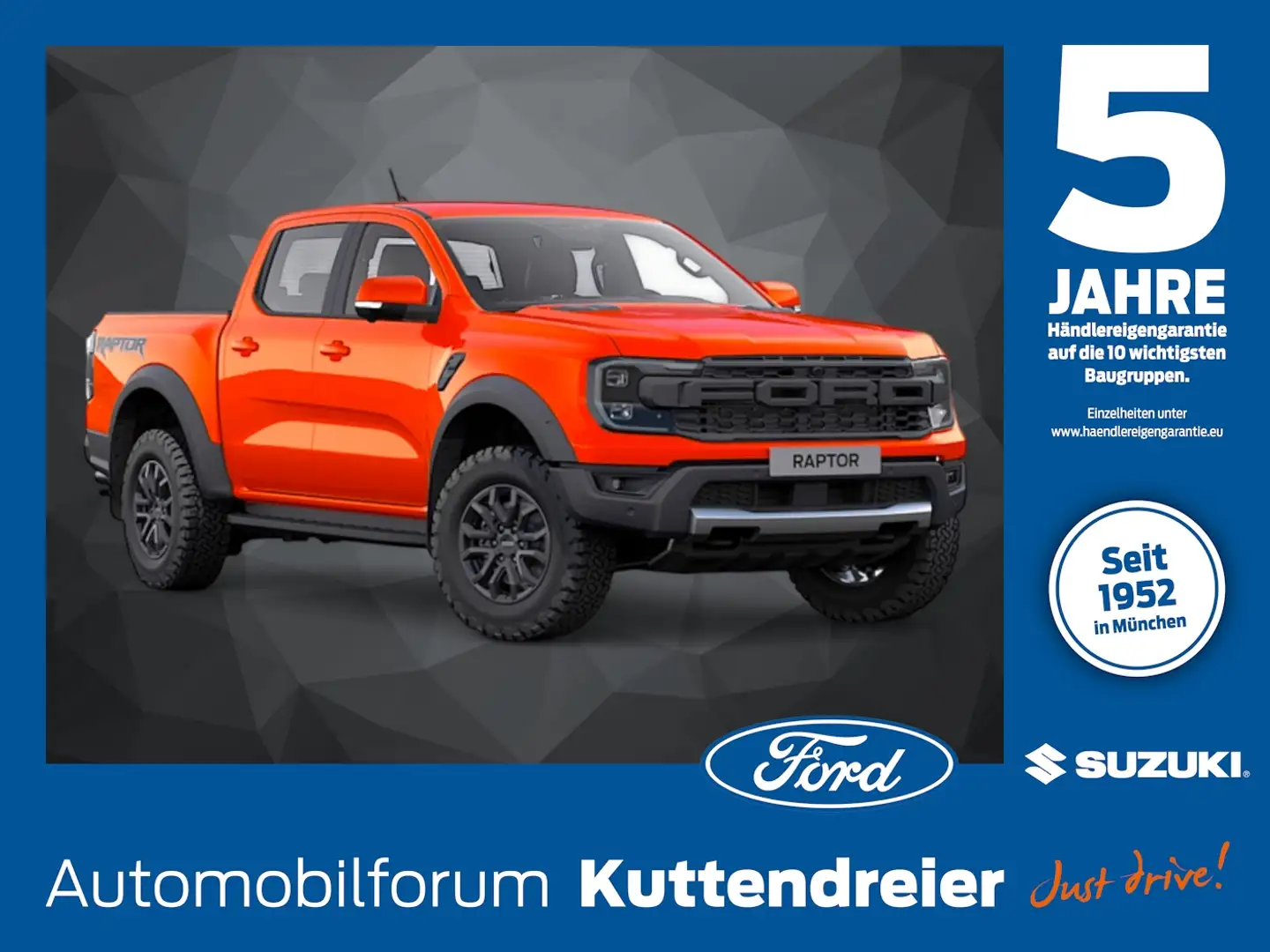 Ford Ranger 4WD 3.0 Ecoboost Doppelkabine NAV*Klima* Orange - 1