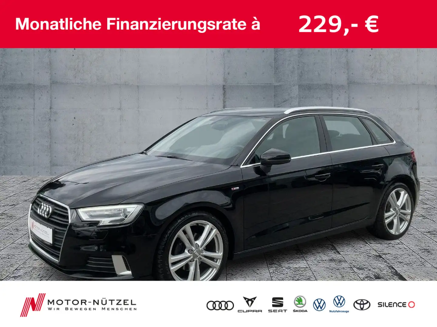 Audi A3 2.0 TDI S-LINE XEN+NAVI+SHZ+PDC+18" Schwarz - 1