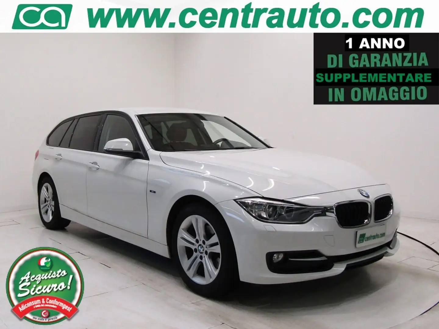 BMW 316 d 2.0d Touring Sport aut. * PELLE * Bianco - 1