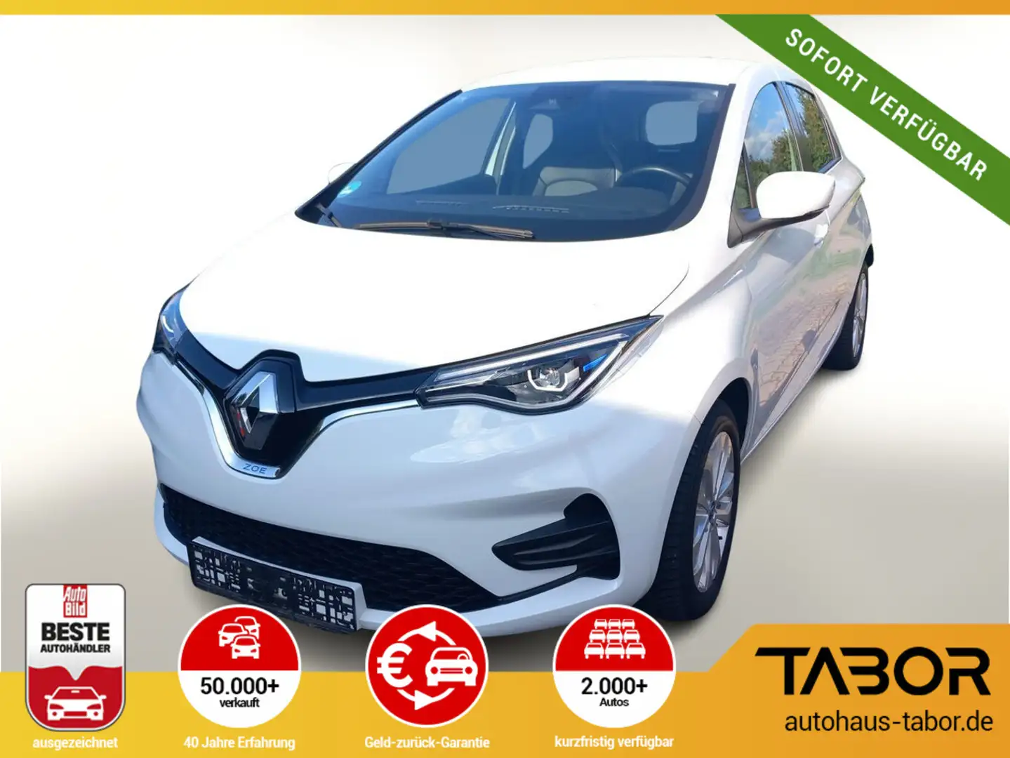 Renault ZOE ZE50 R110 Exp Kaufbatterie LED Schuko SHZ Blanc - 1