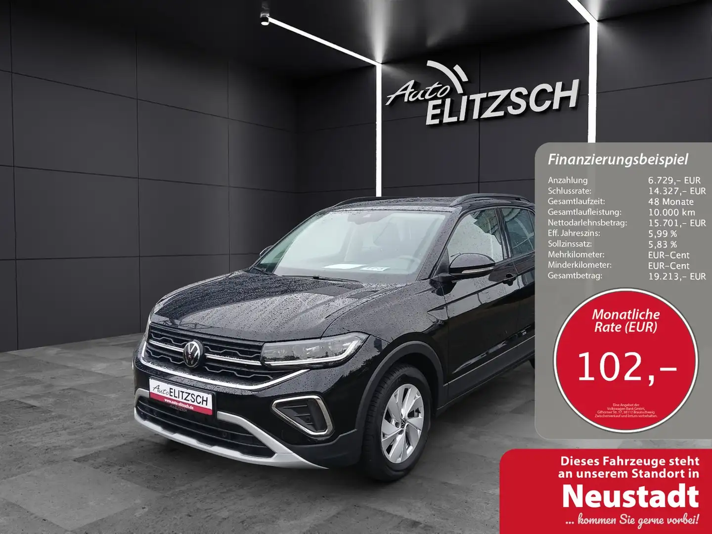 Volkswagen T-Cross TSI Life Matrix App AID ACC PDC SH Schwarz - 1