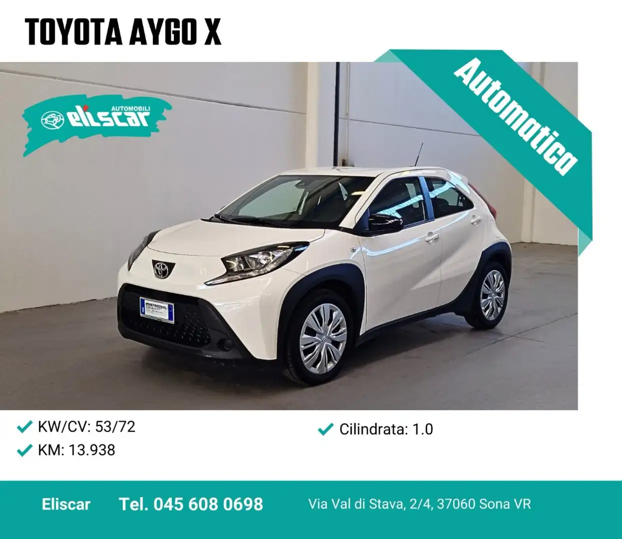 Toyota Aygo X 1.0 VVT-i 72 CV 5 porte Active S-CVT Weiß - 1