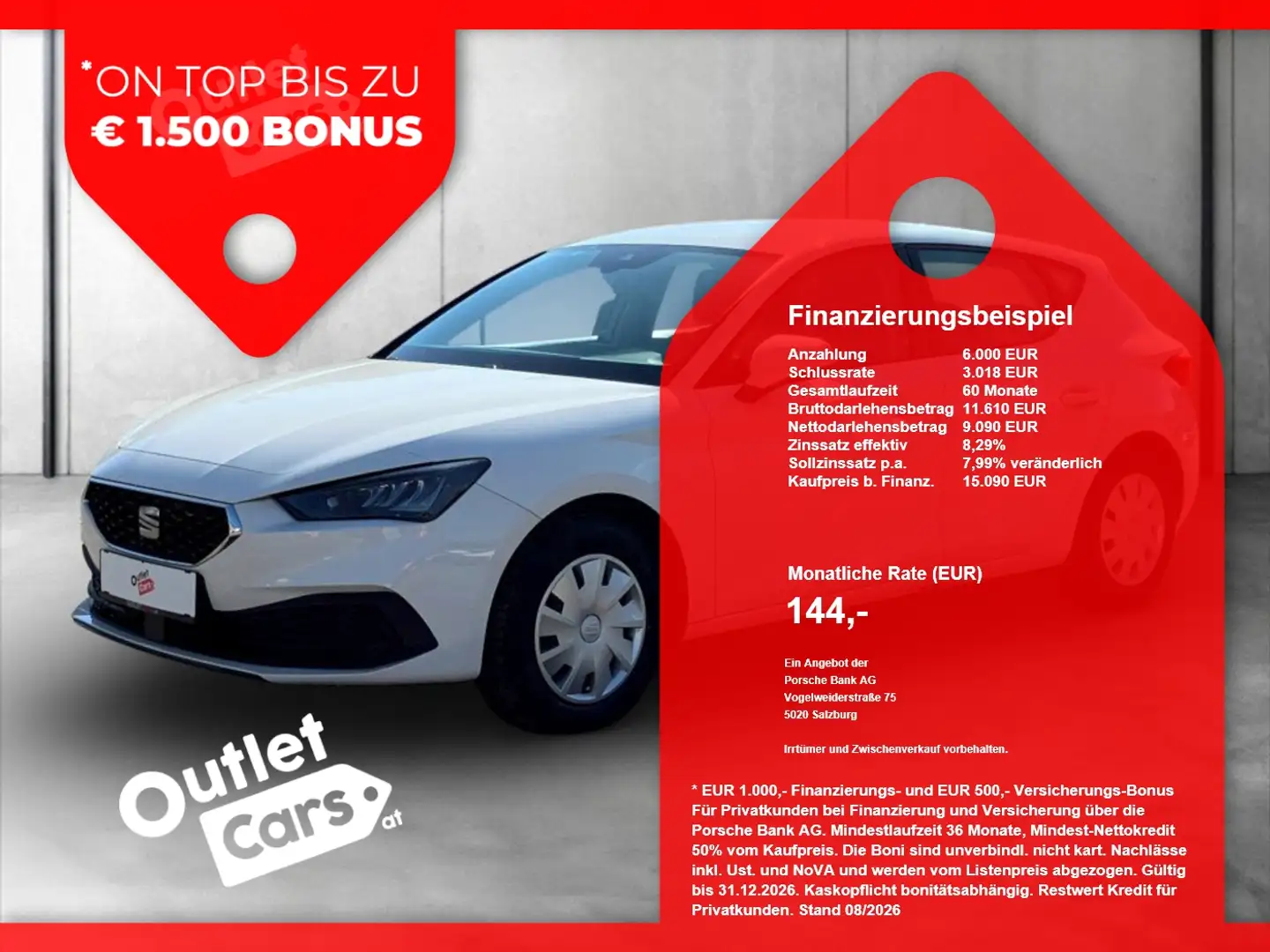 SEAT Leon 2.0 TDI Reference ASSIST+AHK+LED+NAV+SHZ Weiß - 1