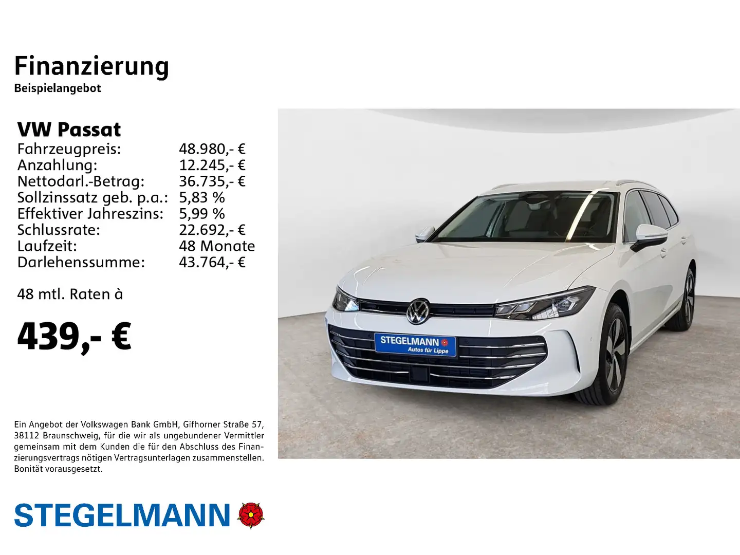 Volkswagen Passat Variant Passat 2,0 l TDI SCR 7-Gang-DSG Business Blanc - 2