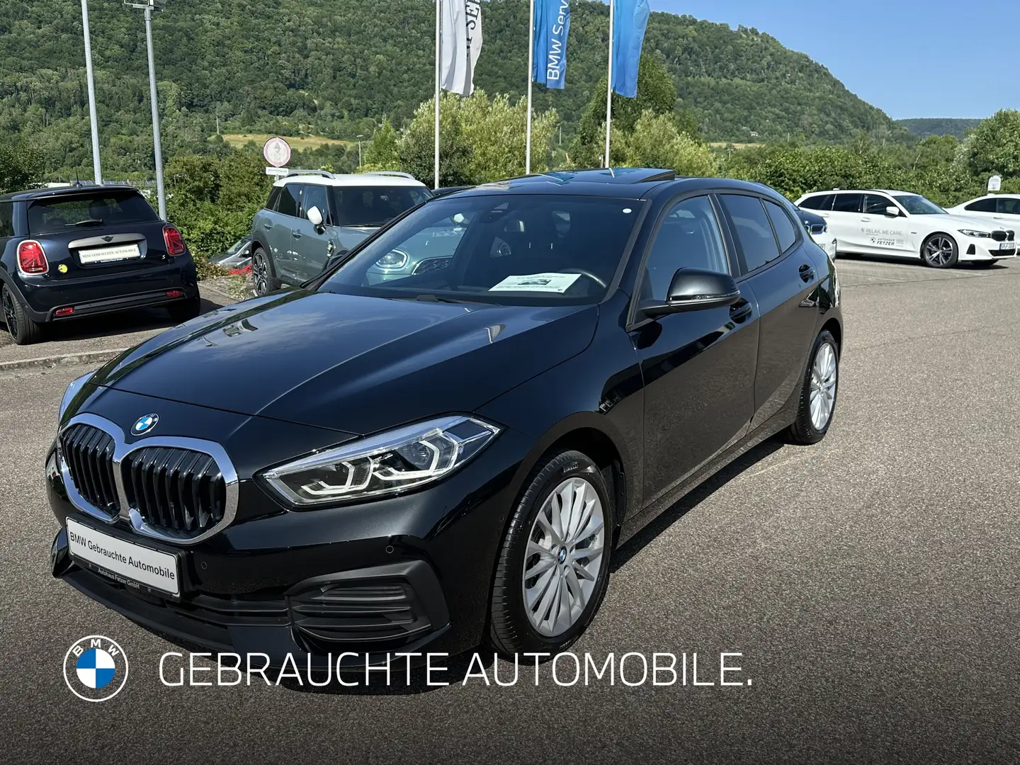 BMW 118 i Advantage DAB LED WLAN Pano.Dach RFK Shz Schwarz - 1