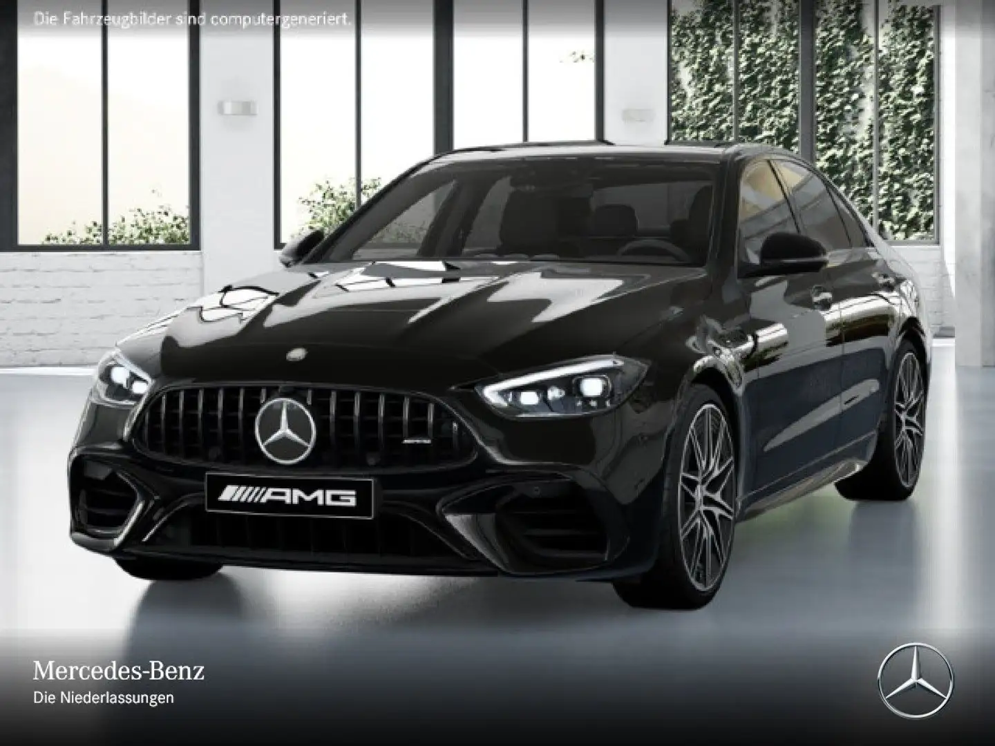 Mercedes-Benz C 63 AMG C 63 S E NIGHT+DRIVERS+PANO+360+BURMESTER+KEYLESS Schwarz - 2