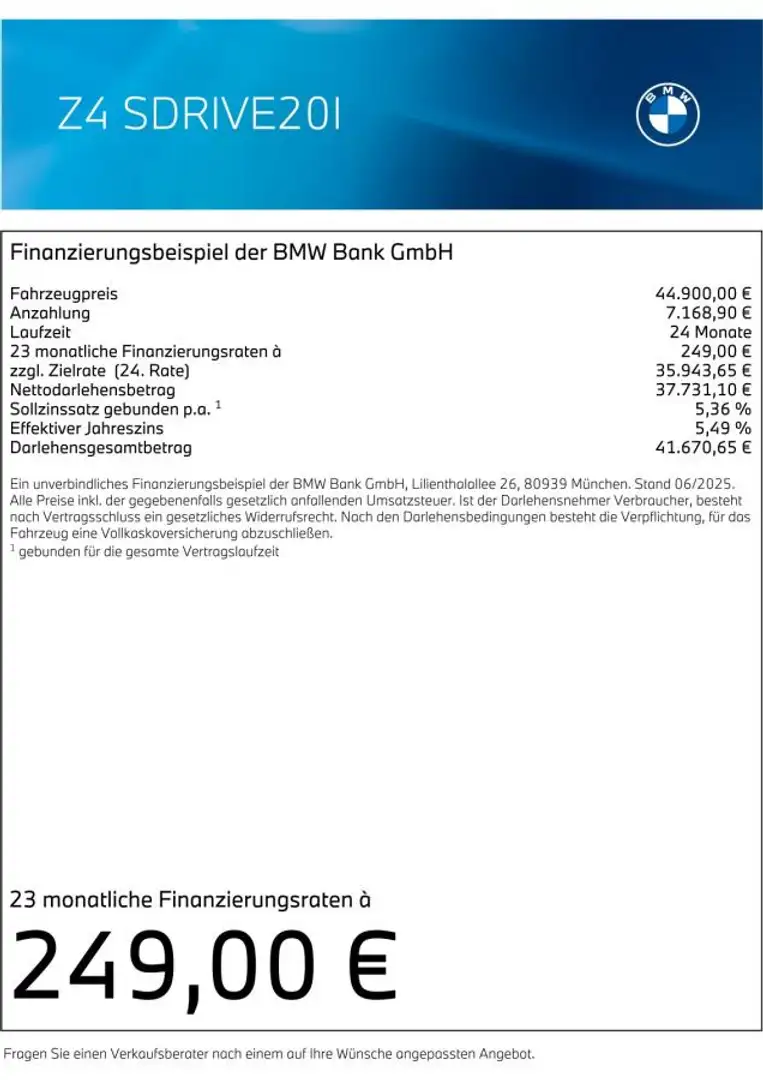 BMW Z4 sDrive20i M Sport🌞|UPE 62.630€|Sofort verfügbar Weiß - 2