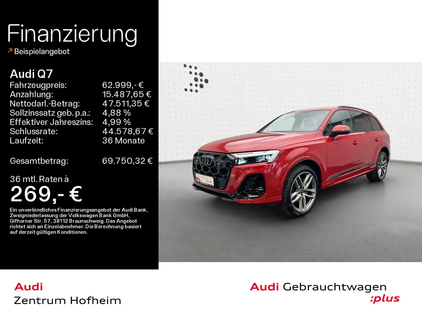 Audi Q7 45 TDI qu S line tip*Air*HUD*Matrix*Virtual*N Rot - 1