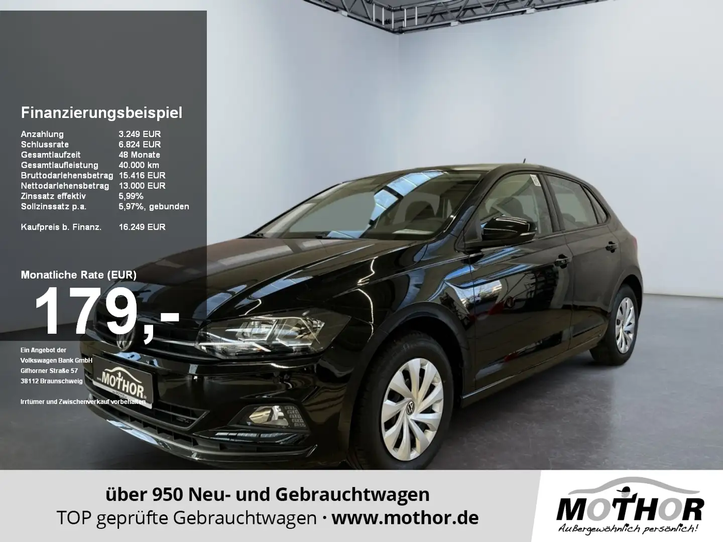 Volkswagen Polo VI Comfortline 1.0 TSI AHK Abnehmbar Schwarz - 1