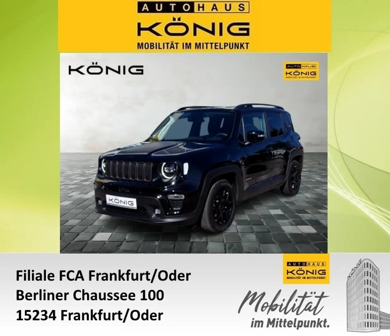 Jeep Renegade UPLAND 1.5l MHEV 48V Klima Carplay Noir - 1