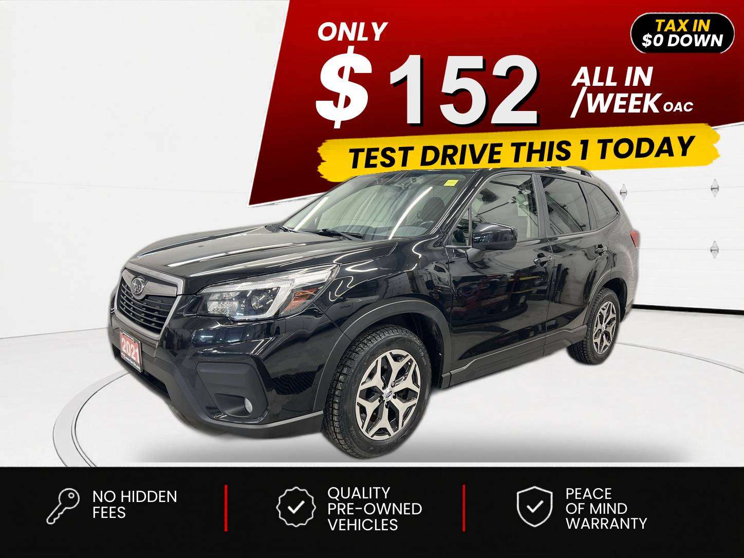 Black 2021 Subaru Forester Wagon  Automatic