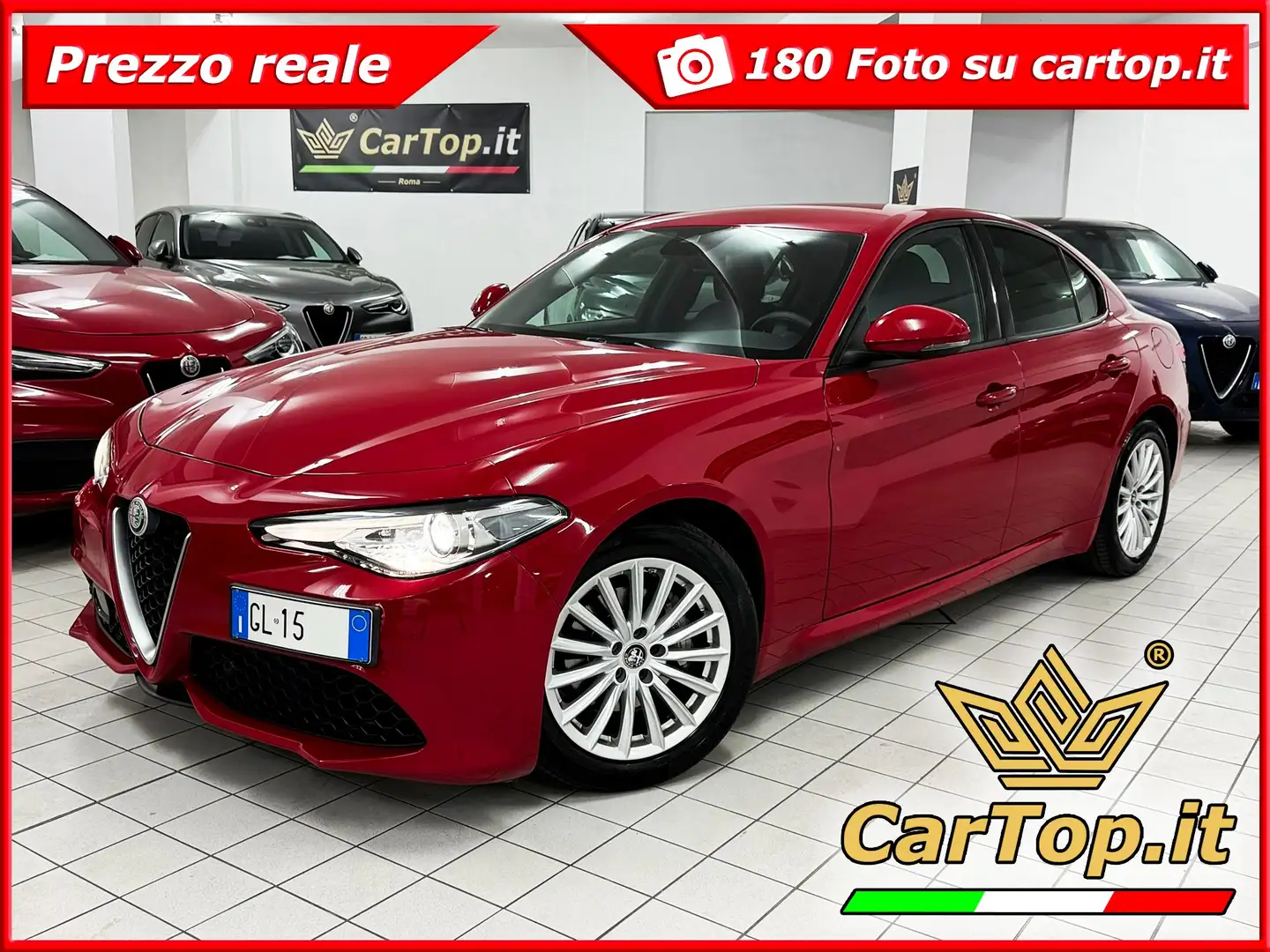 Alfa Romeo Giulia 2.2 TD 190 CV SUPER BUSINESS RETROCAMERA PERFETTA Rosso - 1
