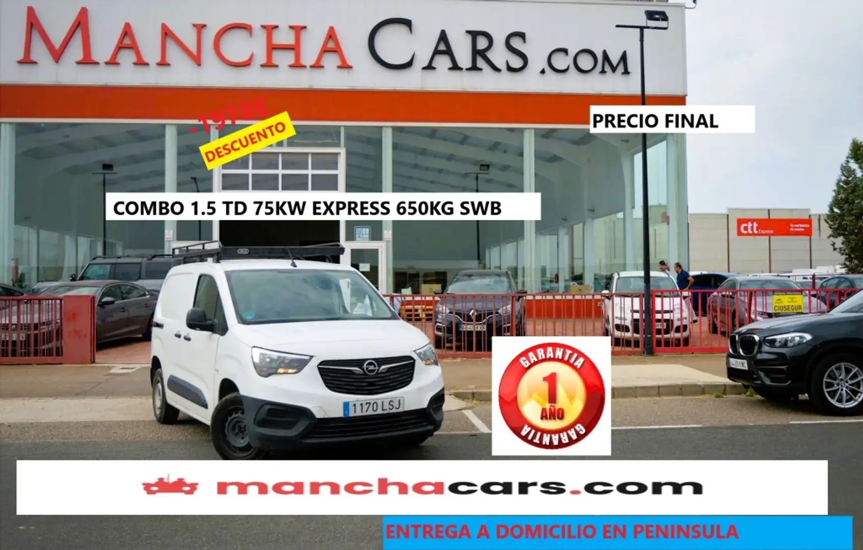 Opel Combo N1 Cargo 1.5TD S&S L 650 Express 100 Wit - 1
