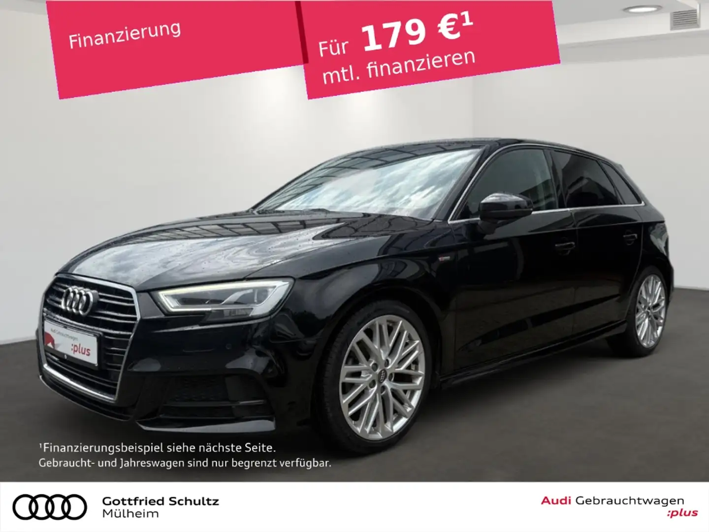 Audi A3 Sportback 1.4 TFSI SPORT NAVI SIH EPH S-LINE Schwarz - 1