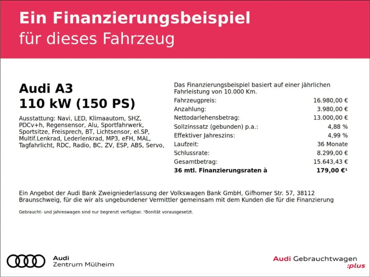 Audi A3 Sportback 1.4 TFSI SPORT NAVI SIH EPH S-LINE Schwarz - 2