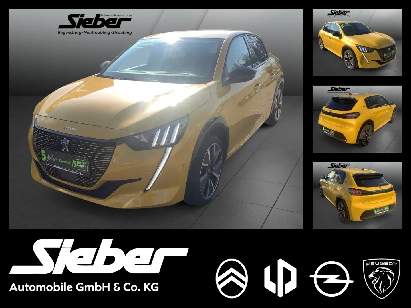 Peugeot e-208 208-e GT Pack *Sitzheizung*Navi*LED*Tempomat* Gelb - 1