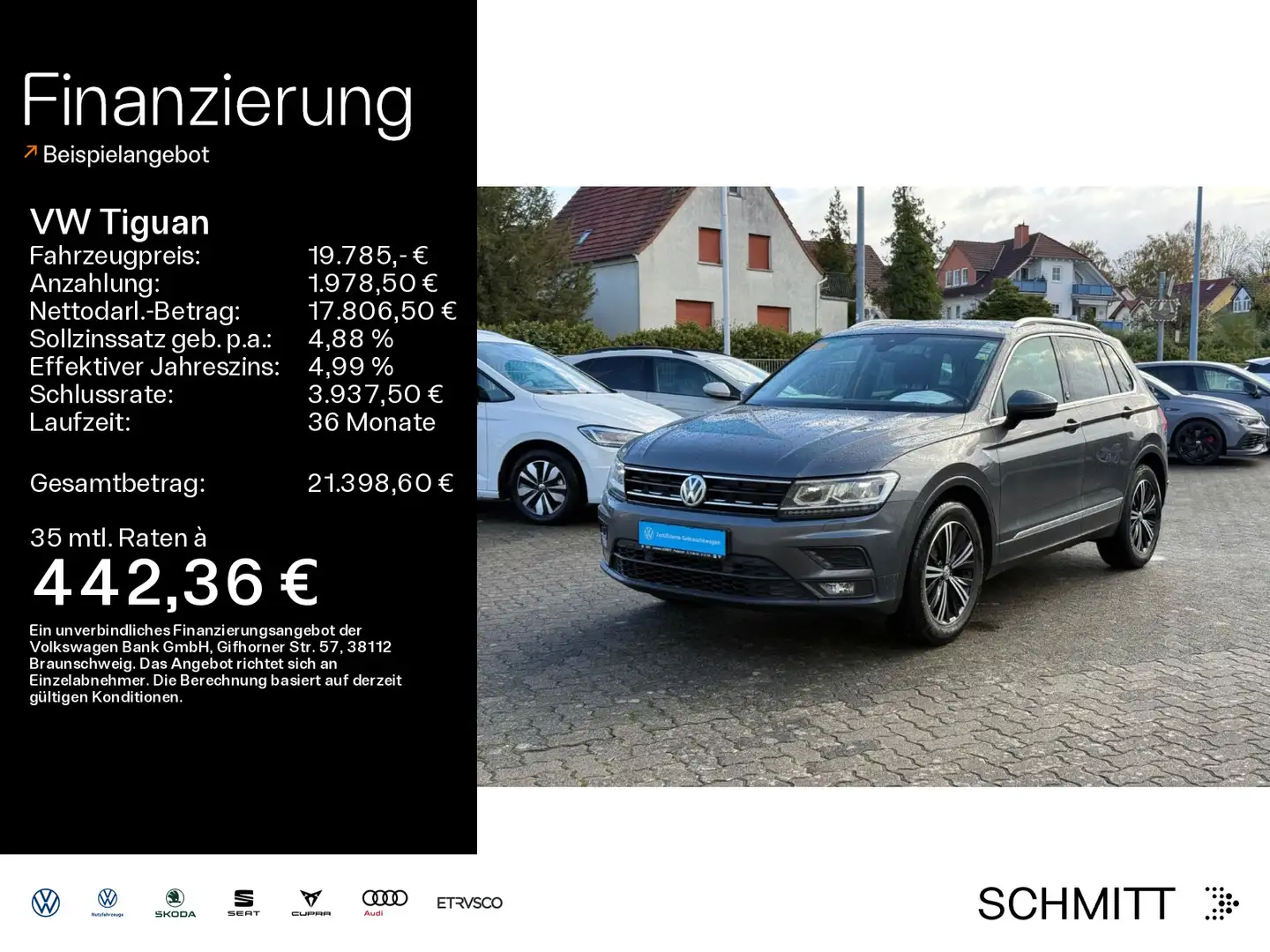 Volkswagen Tiguan 1,4 l TSI DSG Navi+LED+StHz+ACC Gris - 1