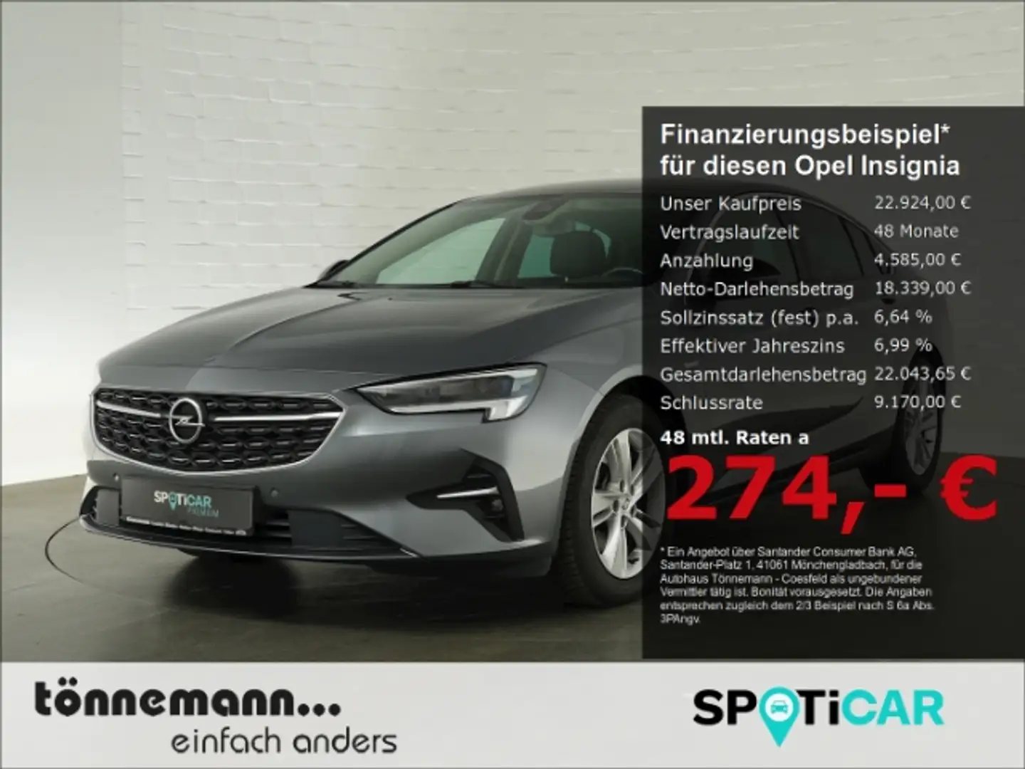 Opel Insignia GS ELEGANCE AUTOMATIK+AHK+NAVI+RÜCKFAHRKAMERA+LED- Gris - 1